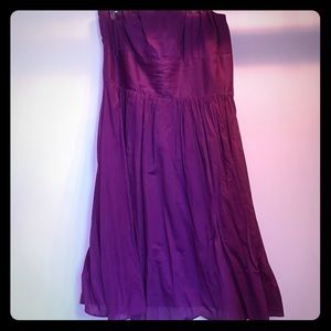 Purple strapless dress..🌫